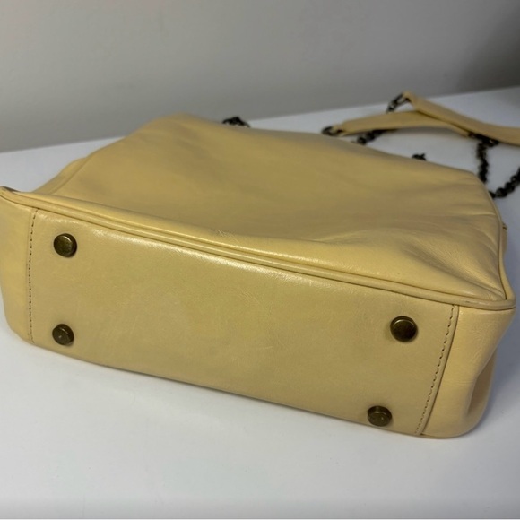 HOBO International Soft Yellow Leather Kisslock Bag with Chain Strap - Picture 12 of 12